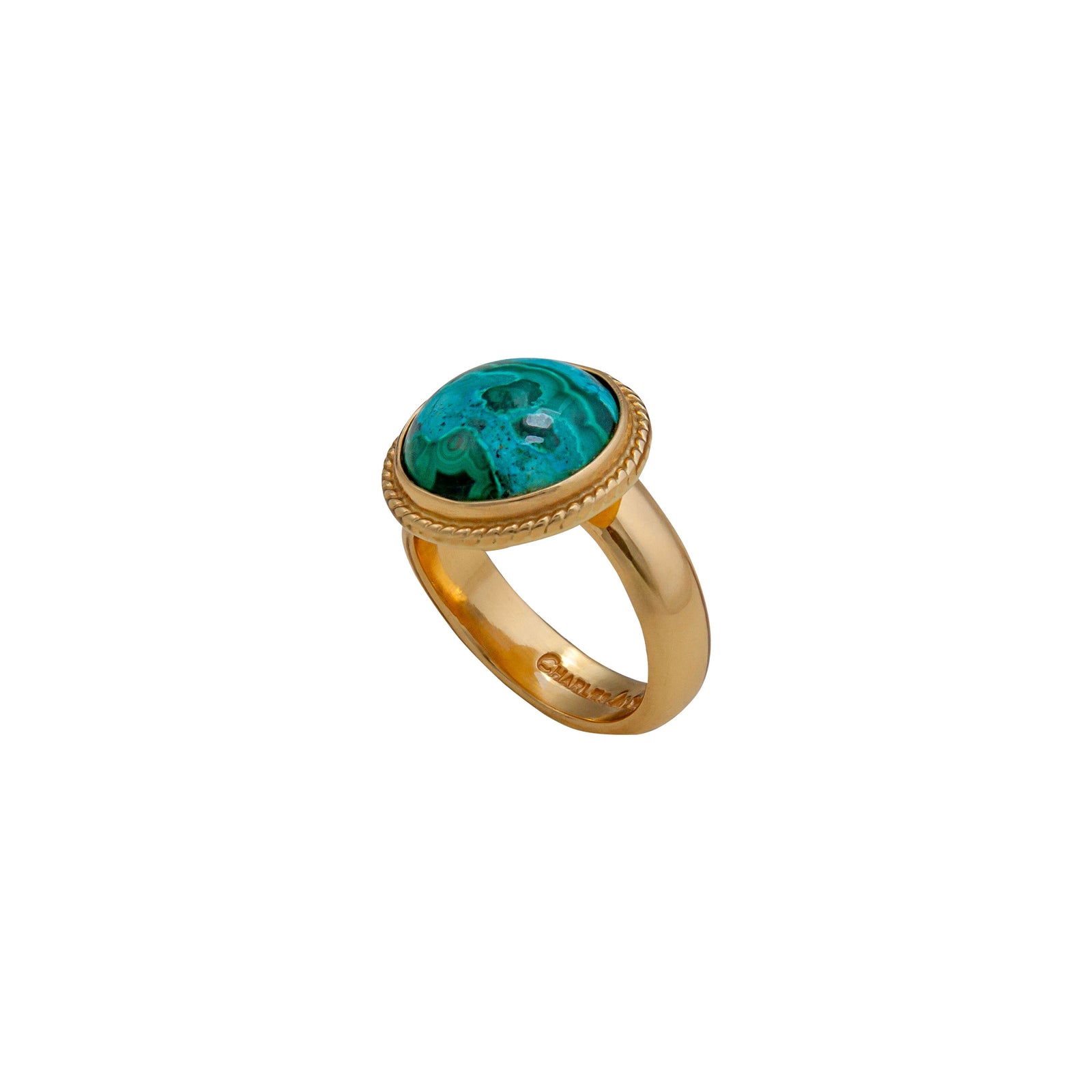 Alchemia Shattuckite Round Rope Adjustable Ring | Charles Albert Jewelry