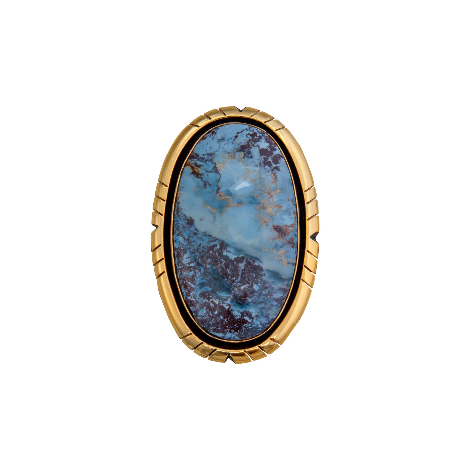 Alchemia Aztec Lapis C/O Oval Adjustable Ring |  Charles Albert Jewelry
