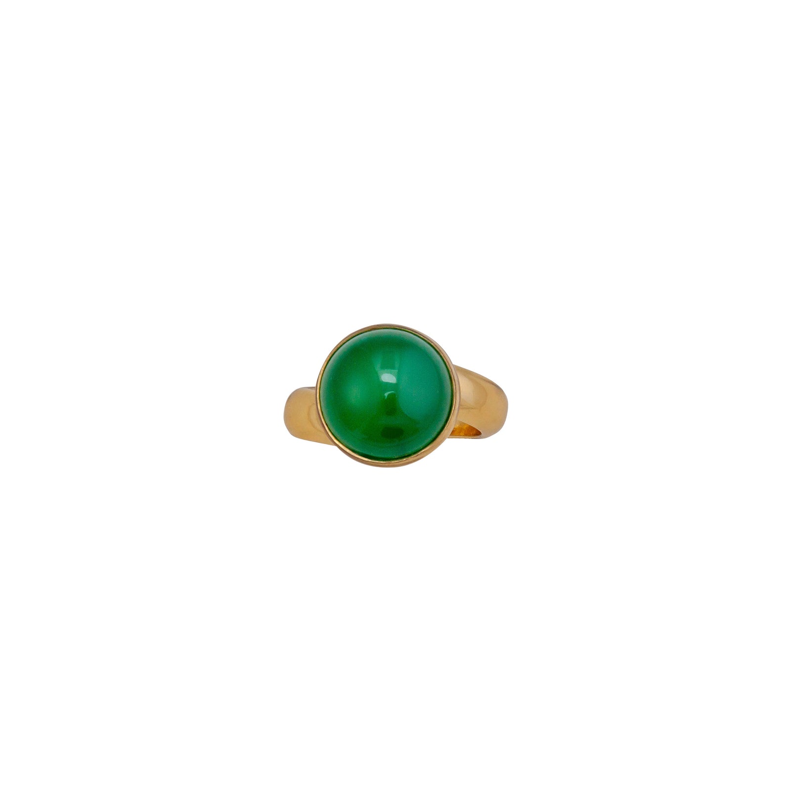 Alchemia Green Quartz Round Adjustable Ring | Charles Albert Jewelry