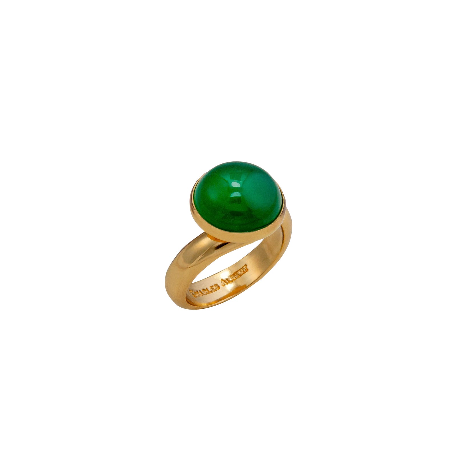 Alchemia Green Quartz Round Adjustable Ring | Charles Albert Jewelry