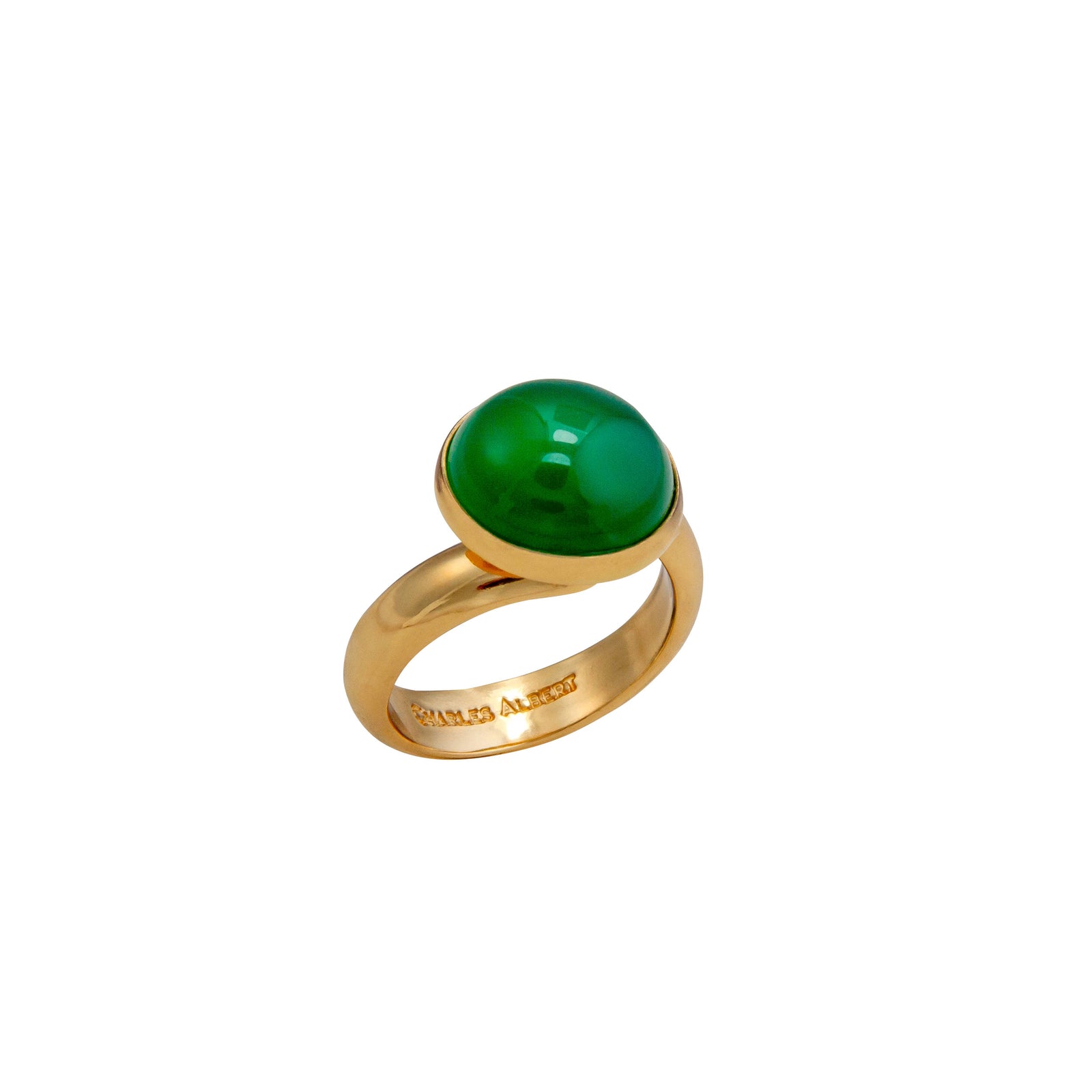 Alchemia Green Quartz Round Adjustable Ring | Charles Albert Jewelry
