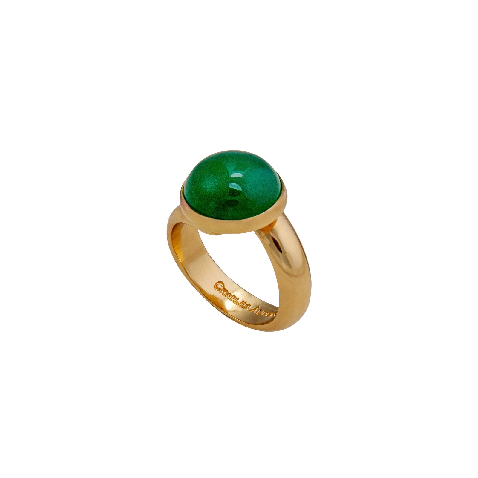 Alchemia Green Quartz Round Adjustable Ring | Charles Albert Jewelry