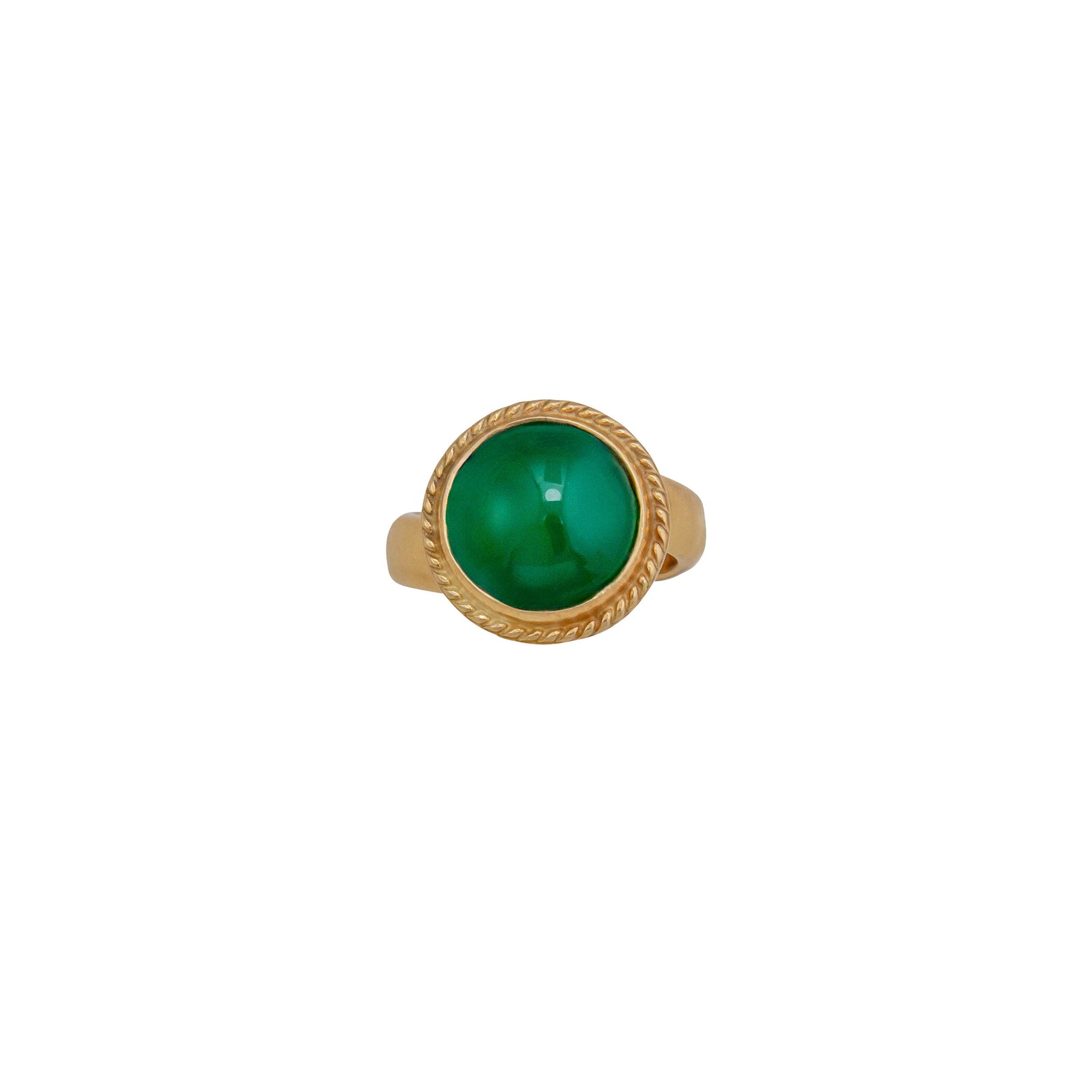 Alchemia Green Quartz Round Rope Adjustable Ring | Charles Albert Jewelry
