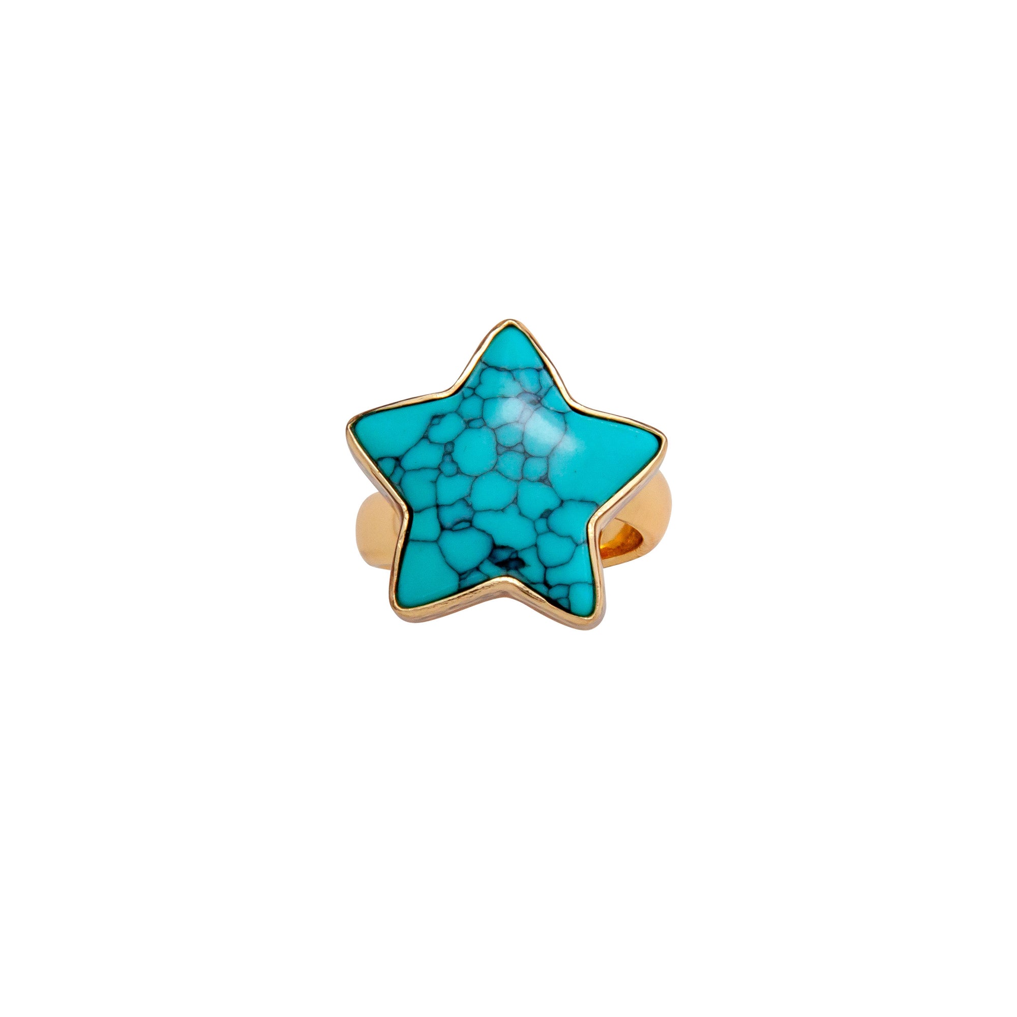 Alchemia Howlite Star Adjustable Ring / Charles Albert Jewelry