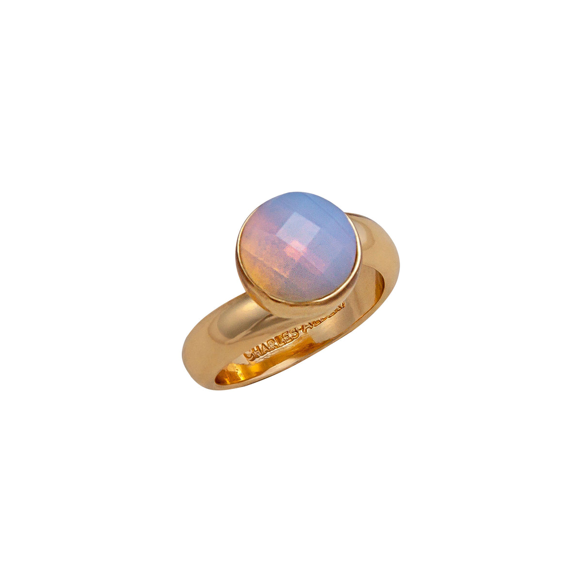 Alchemia Opalite Faceted Round Adjustable Ring | Charles Albert Jewelry