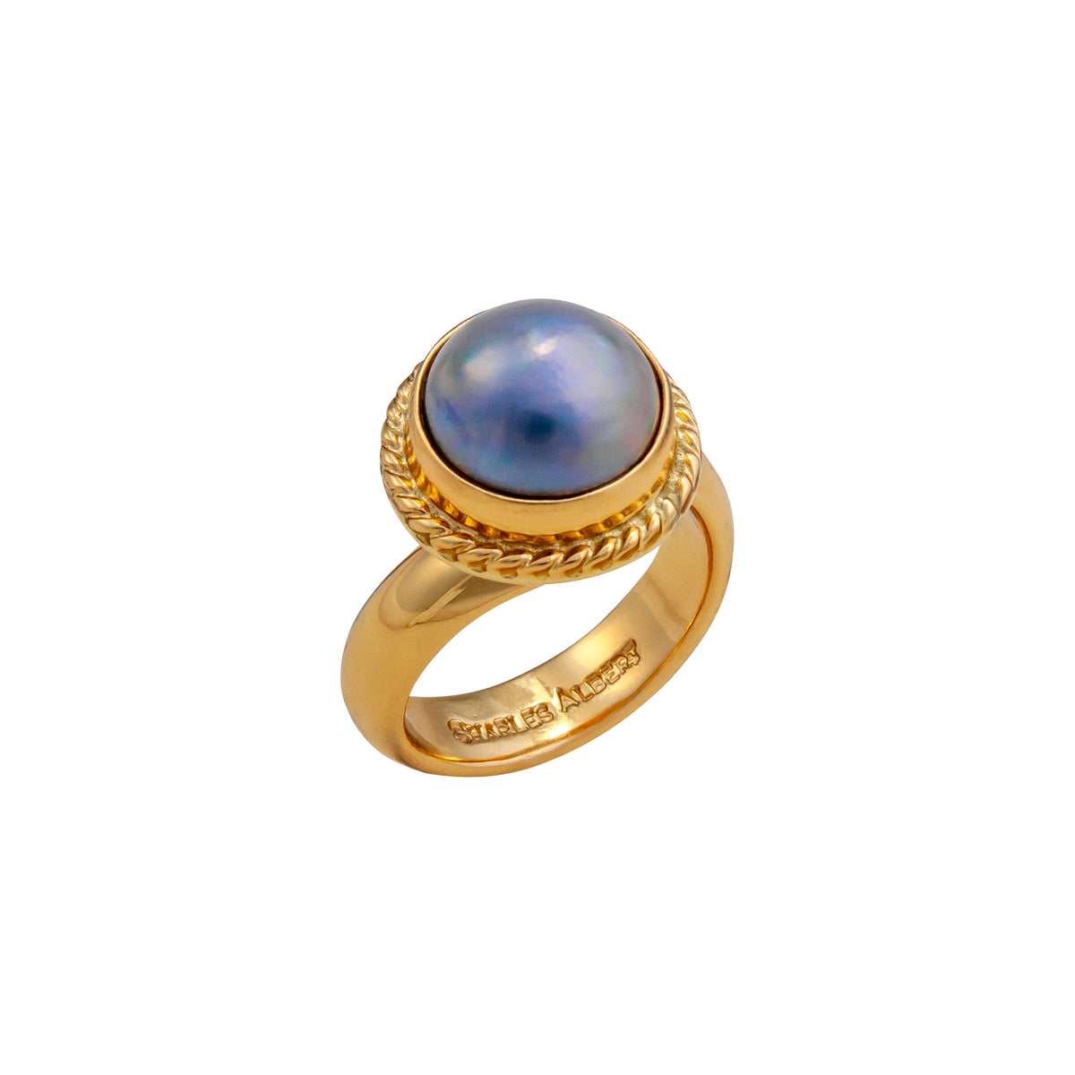 Alchemia Lilac Pearl Rope Adjustable Ring | Charles Albert Jewelry