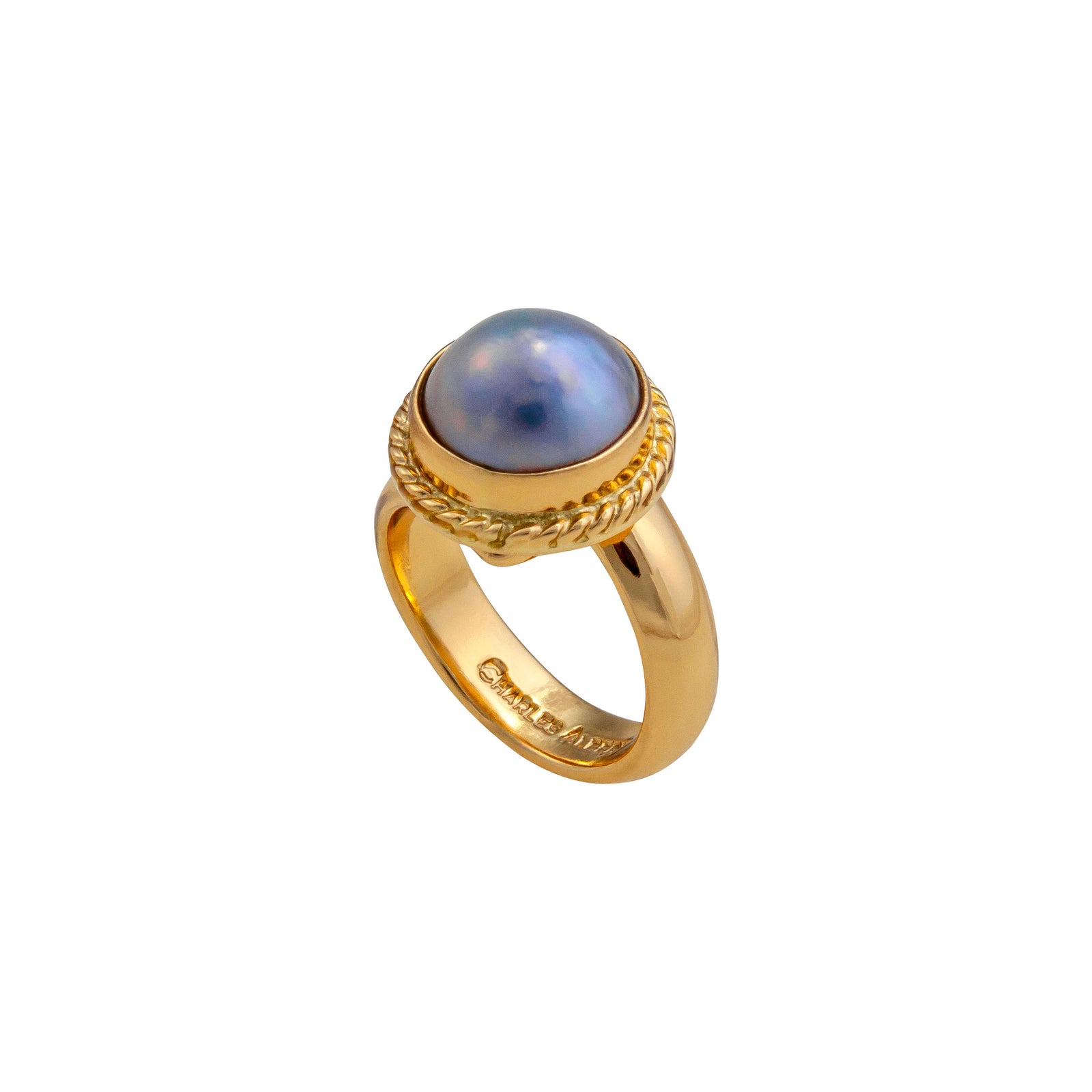Alchemia Lilac Pearl Rope Adjustable Ring | Charles Albert Jewelry