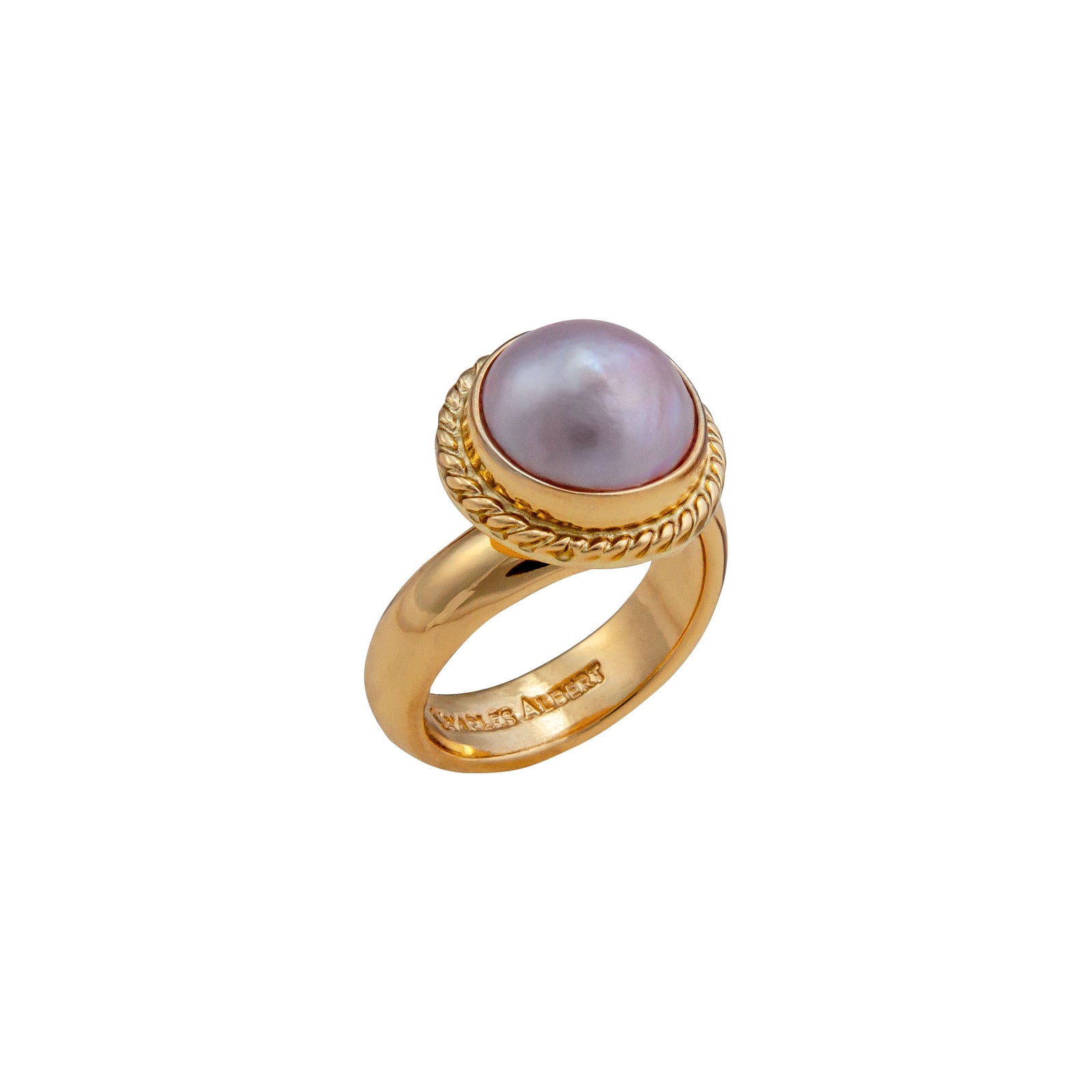 Alchemia Pink Pearl Rope Adjustable Ring