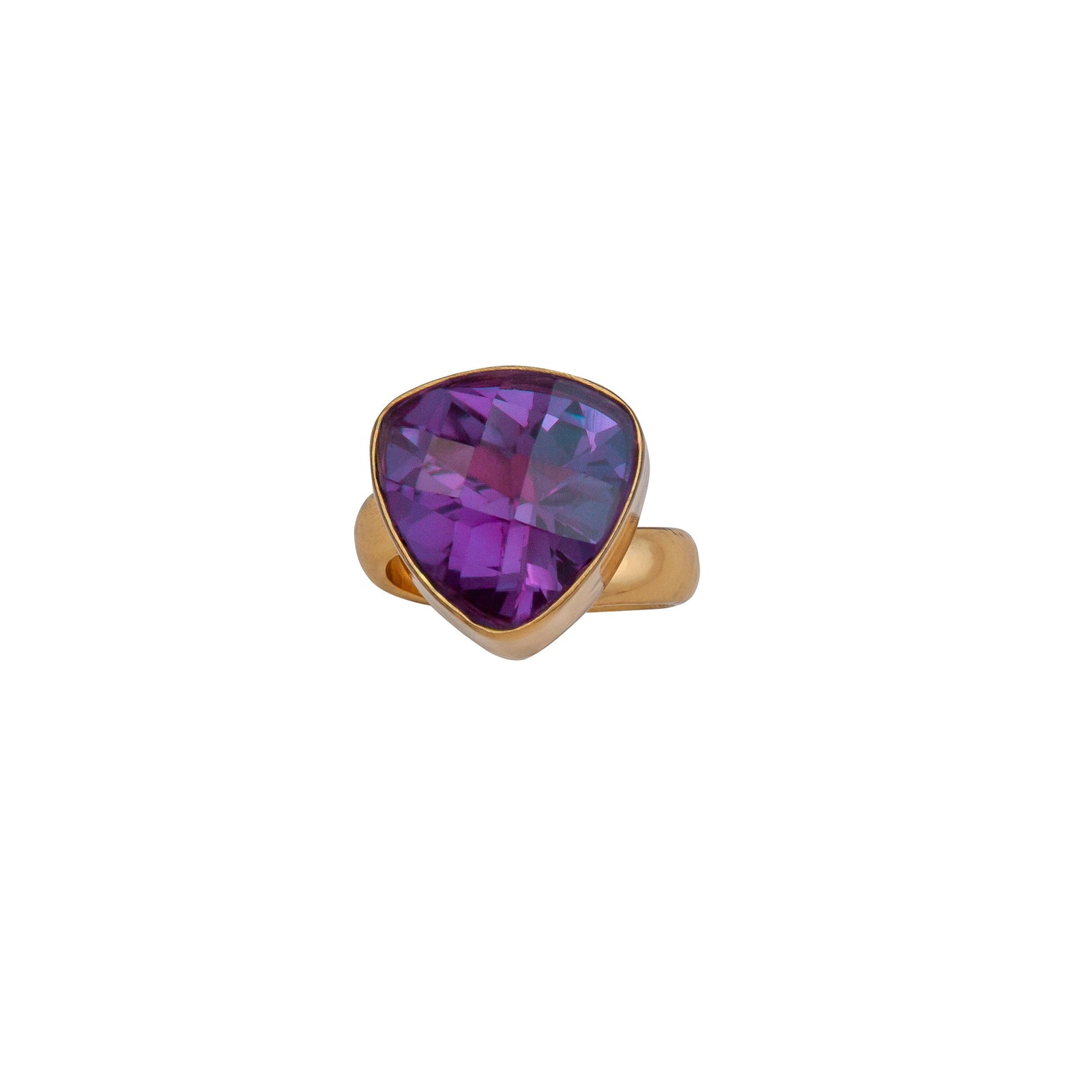 Alchemia Lab Created Alexandrite Trillion Adjustable Ring | Charles Albert Jewelry