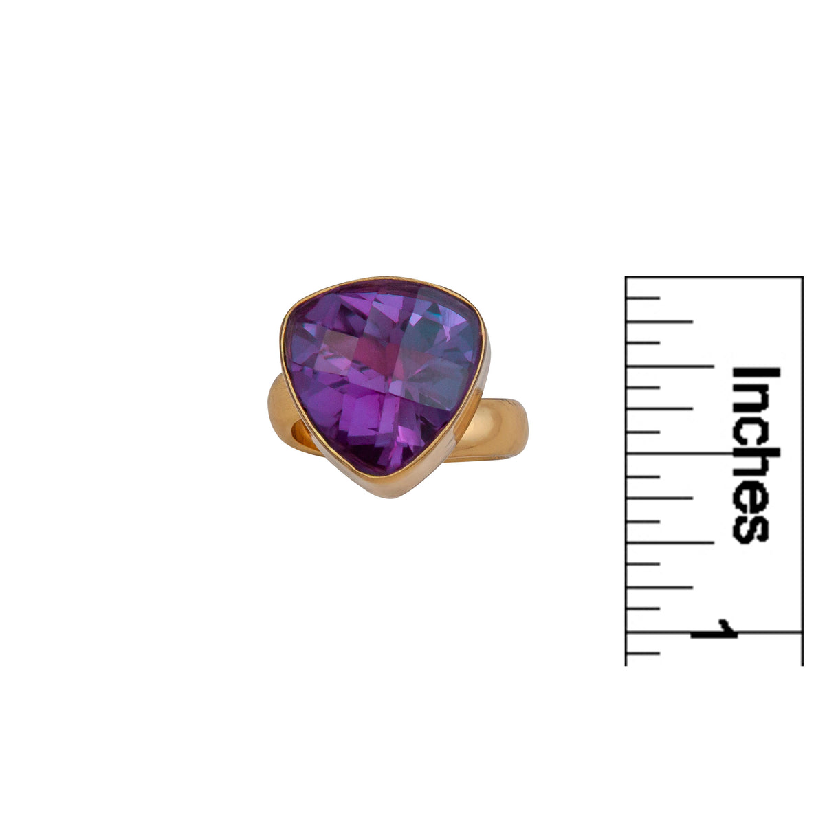 Alchemia Lab Created Alexandrite Trillion Adjustable Ring | Charles Albert Jewelry