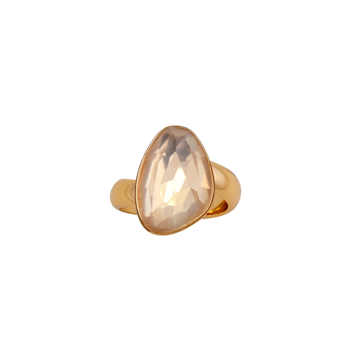 Alchemia Cloudy Quartz Faceted Adjustable Ring | Charles Albert Jewelry