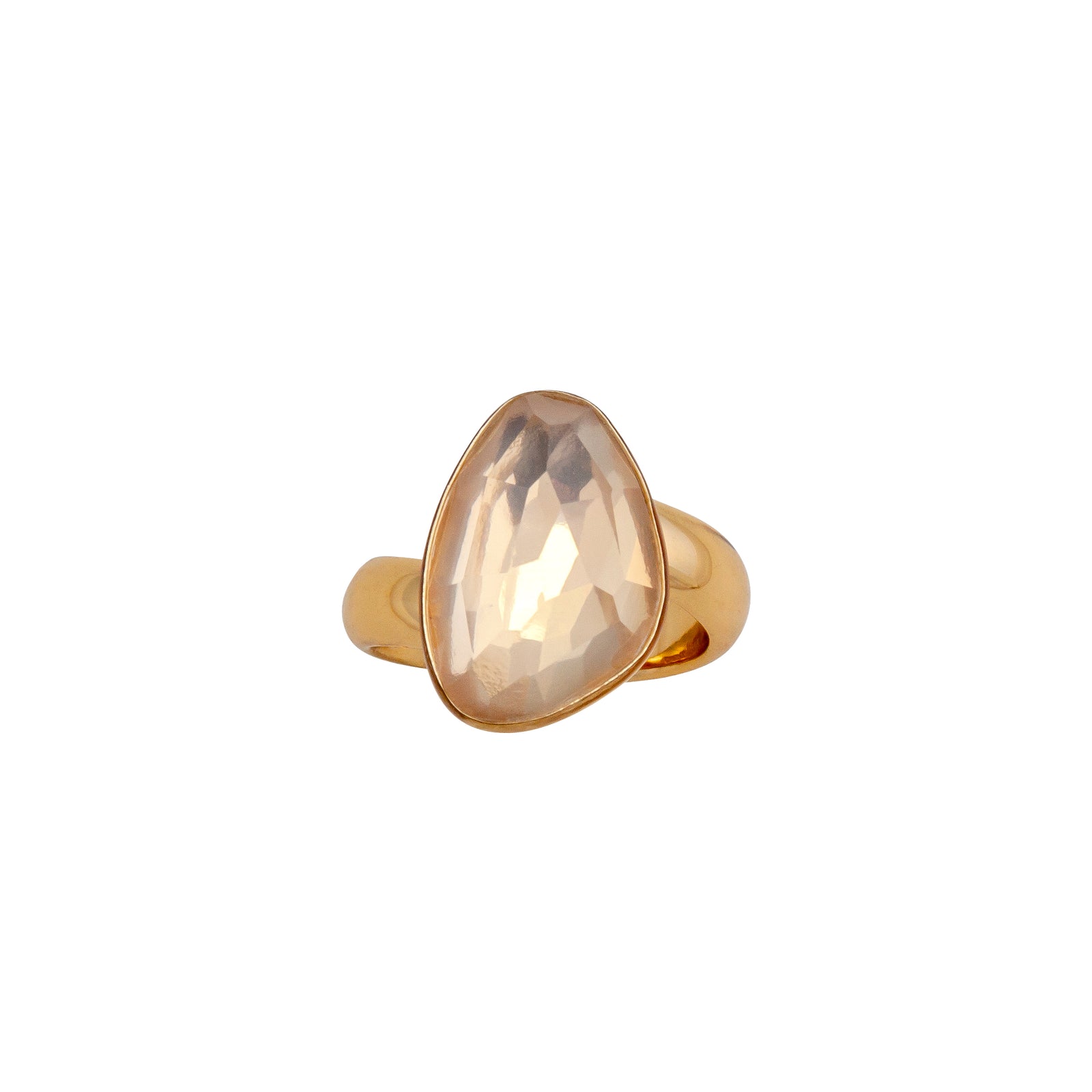 Alchemia Cloudy Quartz Faceted Adjustable Ring | Charles Albert Jewelry