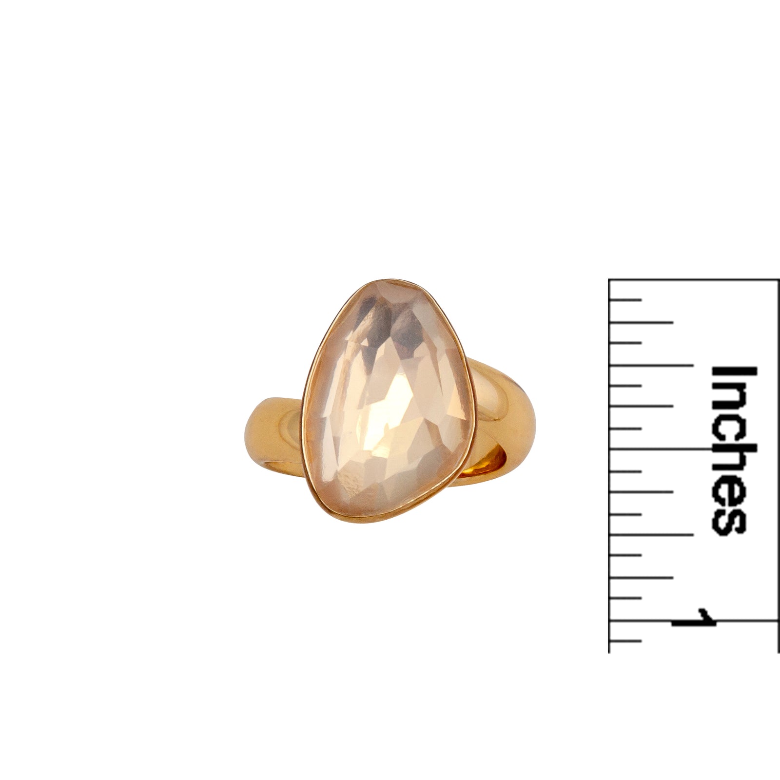 Alchemia Cloudy Quartz Faceted Adjustable Ring | Charles Albert Jewelry