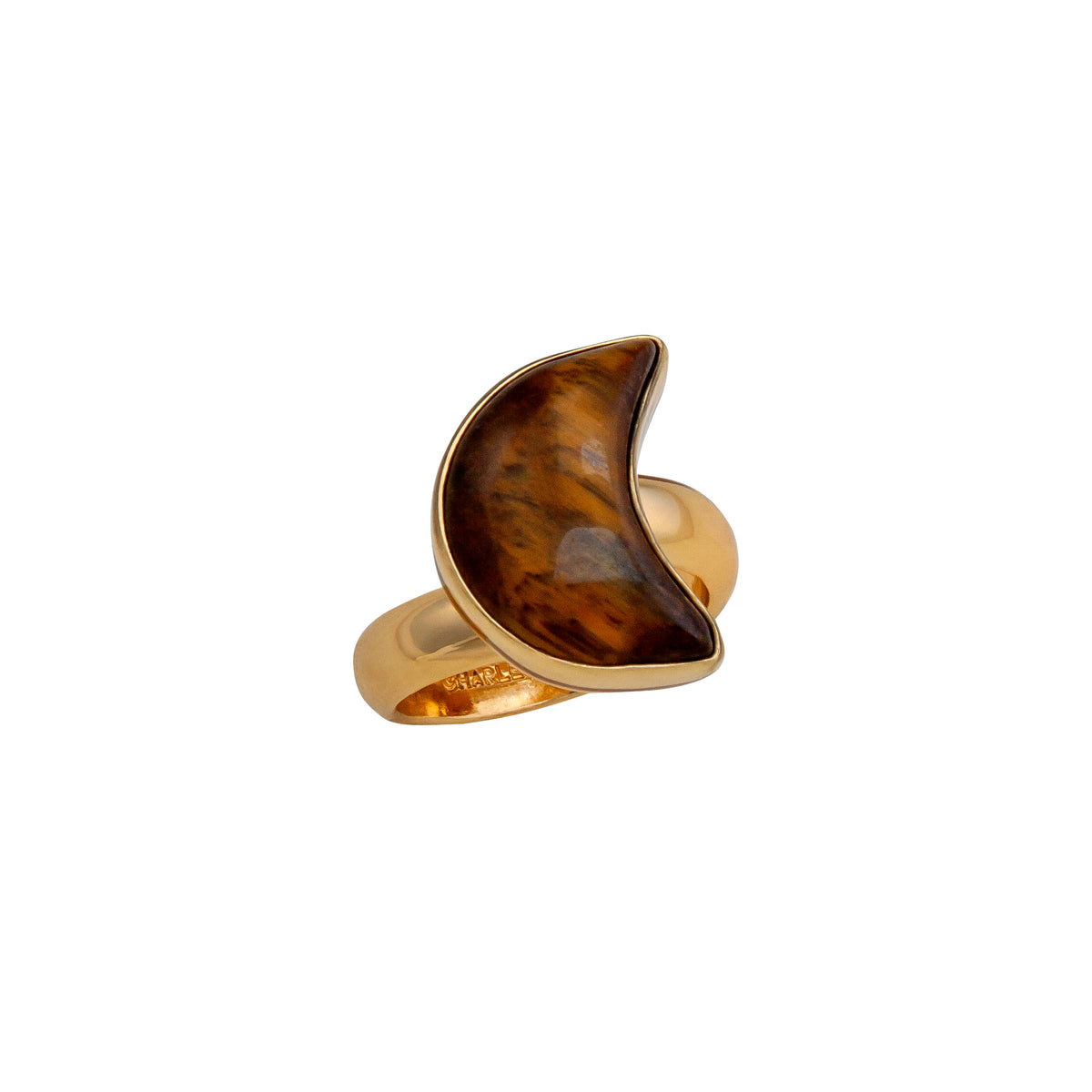 Alchemia Tiger Eye Moon Adjustable Ring | Charles Albert Jewelry