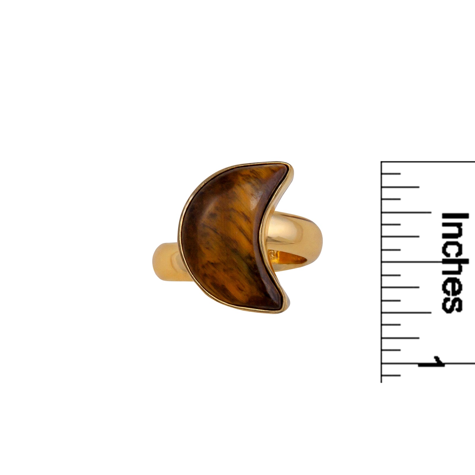 Alchemia Tiger Eye Moon Adjustable Ring | Charles Albert Jewelry