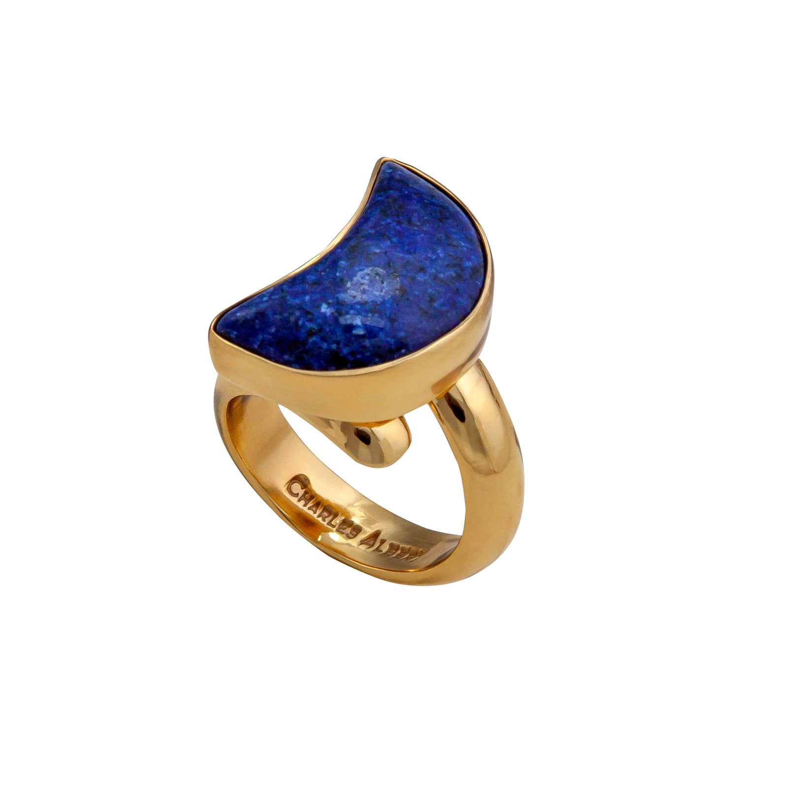 Alchemia Lapis Lazuli Moon Adjustable Ring | Charles Albert Jewelry