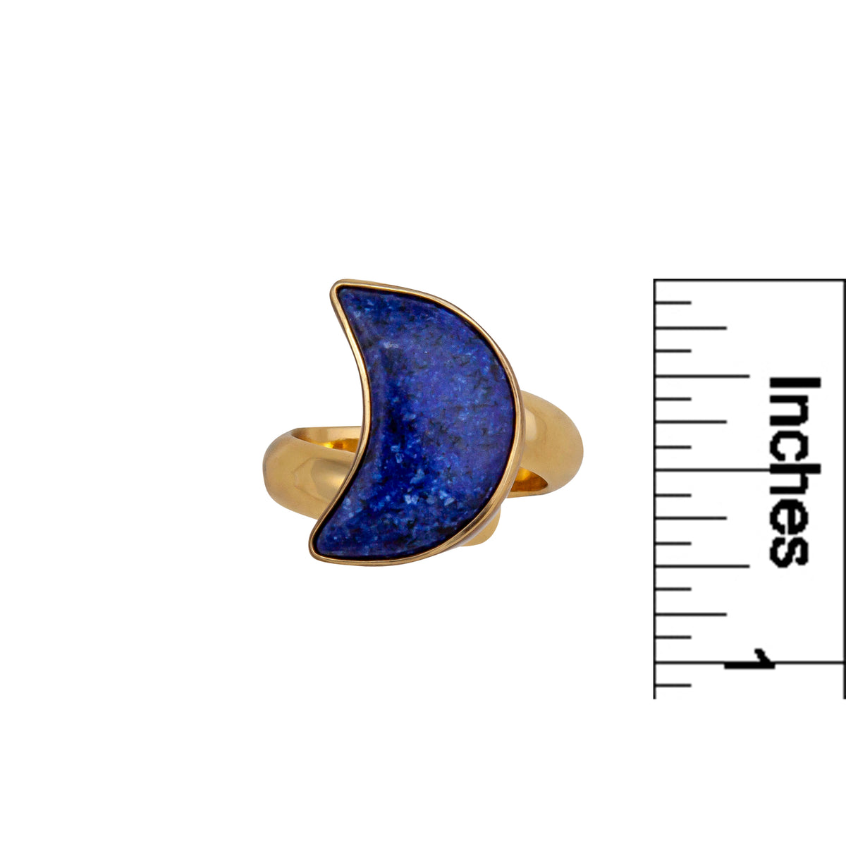 Alchemia Lapis Lazuli Moon Adjustable Ring | Charles Albert Jewelry