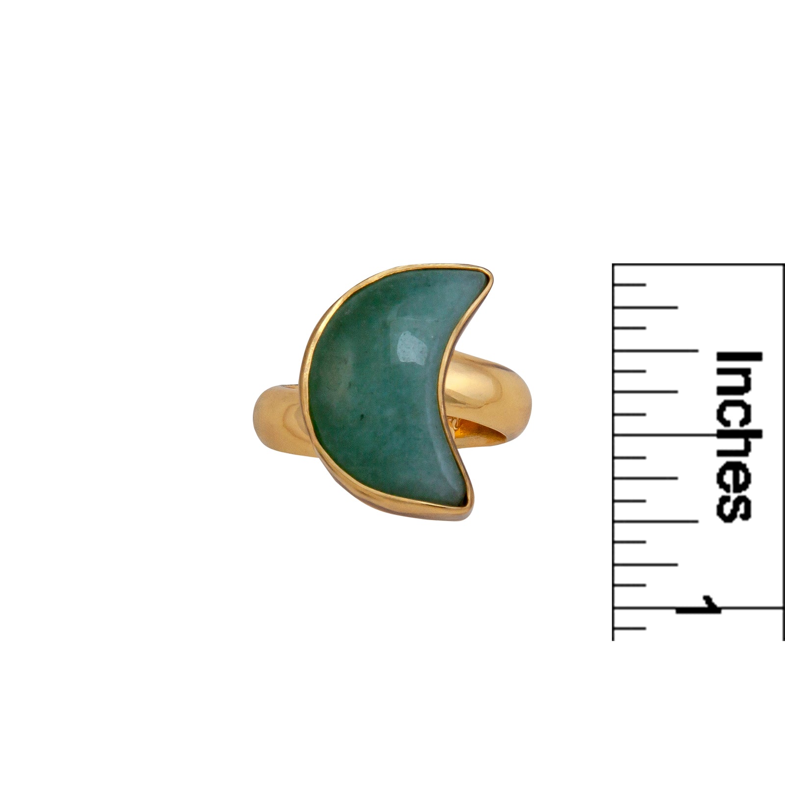Alchemia Aventurine Moon Adjustable Ring | Charles Albert Jewelry