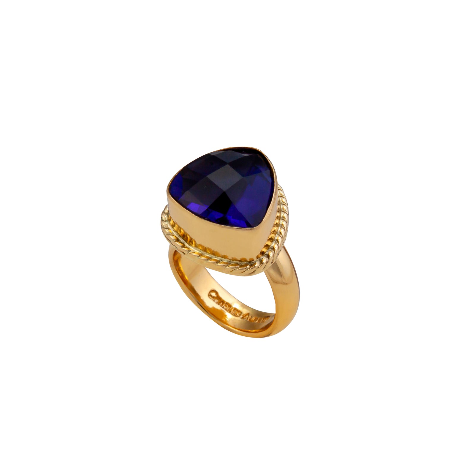 Alchemia Lab Tanzanite Trillion Rope Adjustable Ring | Charles Albert Jewelry