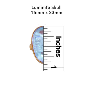 Alchemia Petite Luminite Skull Adjustable Ring | Charles Albert Jewelry