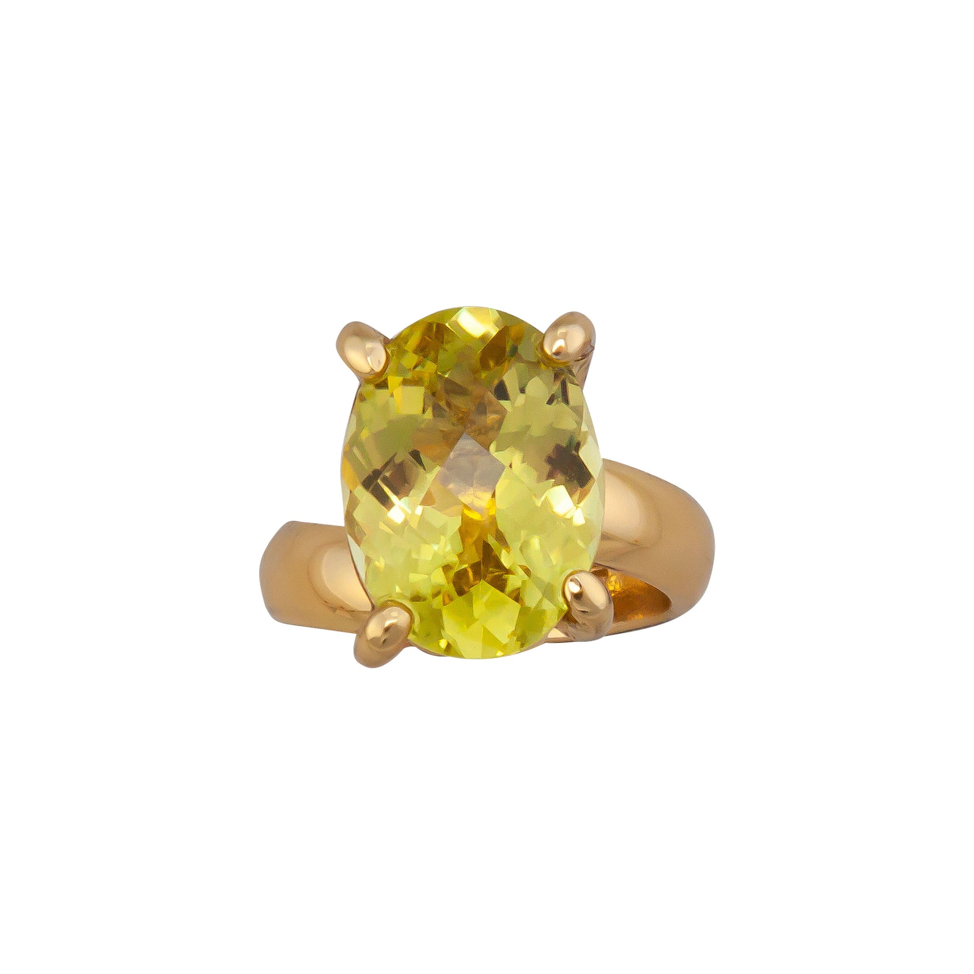 Alchemia Citrine Oval Prong Set Adjustable Ring | Charles Albert Jewelry