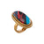 Alchemia Fordite Oval Rope Adjustable Ring | Charles Albert Jewelry