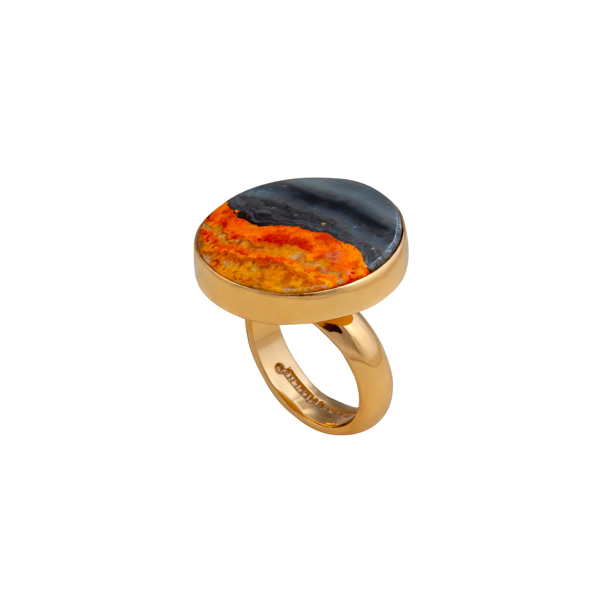 Alchemia Bumble Bee Jasper Round Adjustable Ring | Charles Albert Jewelry