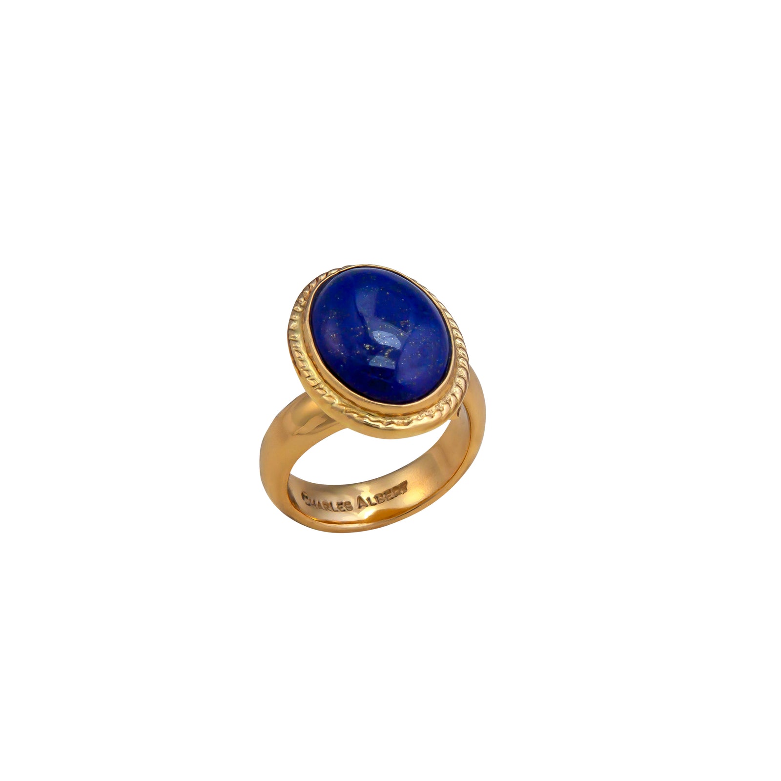 Alchemia Lapis Lazuli Oval Rope Adjustable Ring | Charles Albert Jewelry
