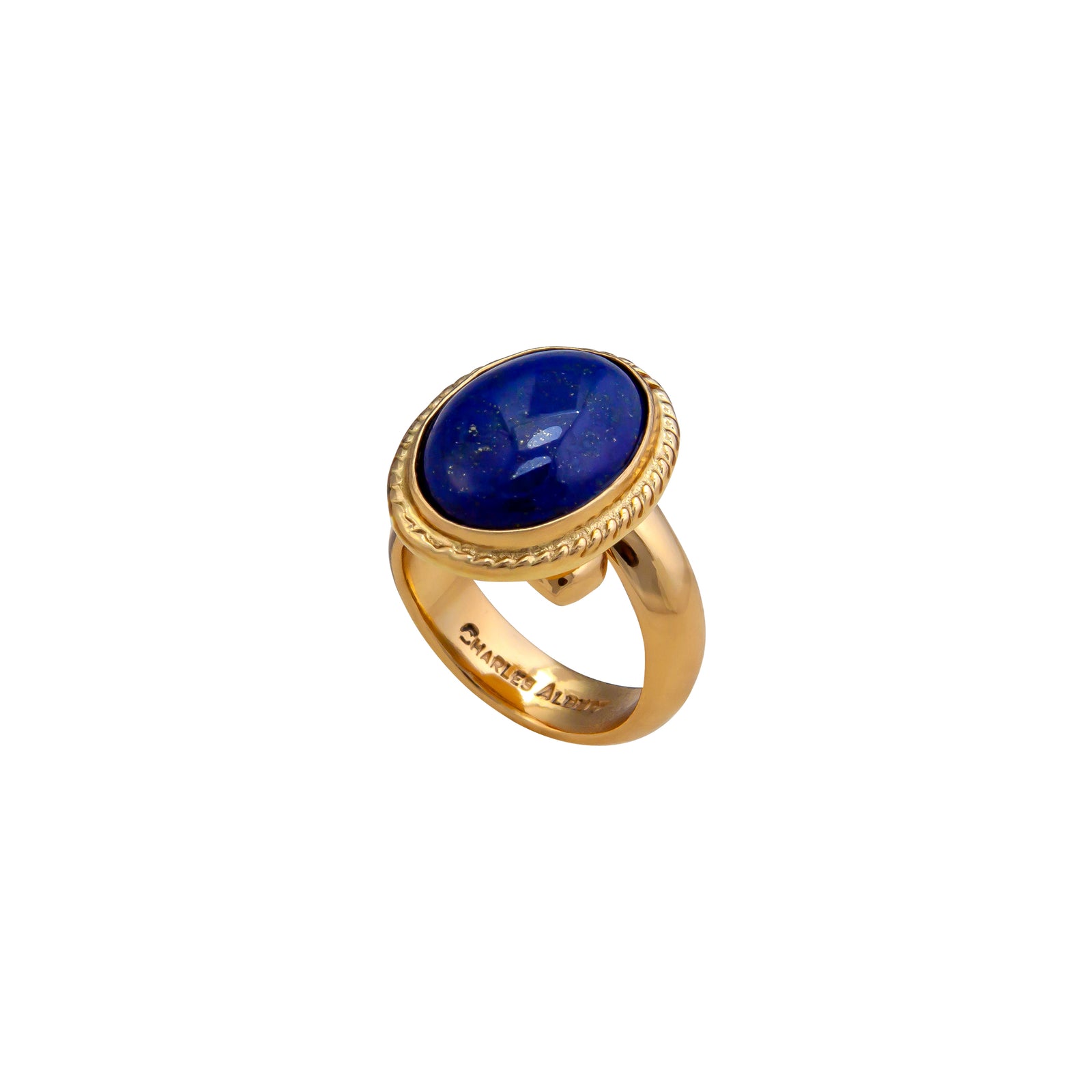 Alchemia Lapis Lazuli Oval Rope Adjustable Ring | Charles Albert Jewelry