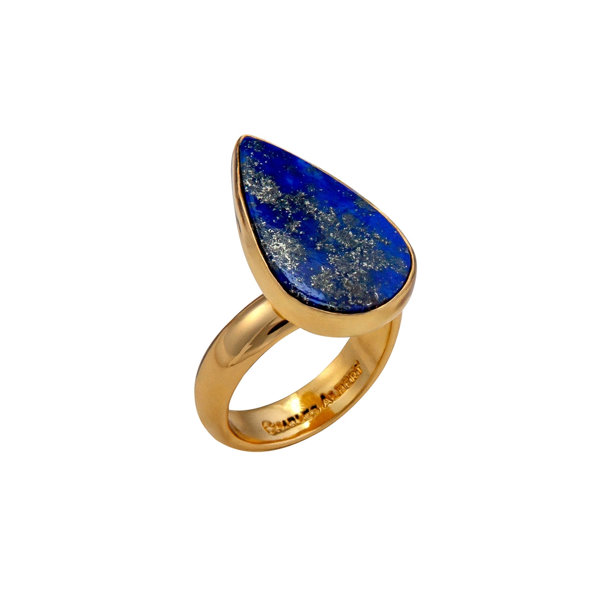 Alchemia Lapis Lazuli Teardrop Adjustable Ring | Charles Albert Jewelry