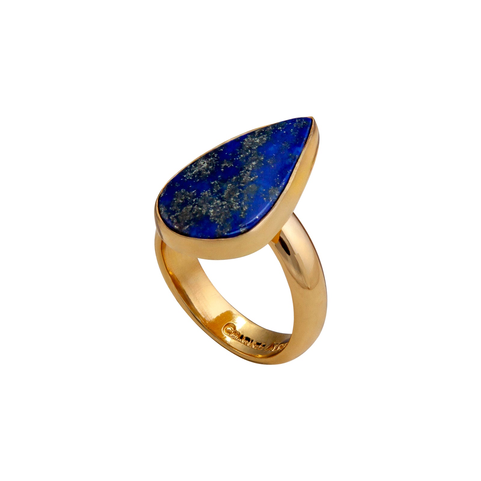 Alchemia Lapis Lazuli Teardrop Adjustable Ring | Charles Albert Jewelry