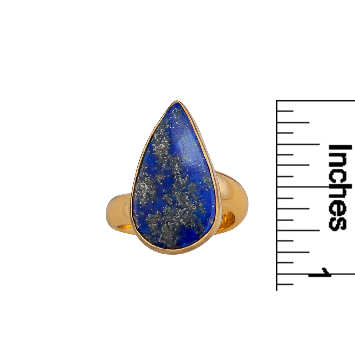 Alchemia Lapis Lazuli Teardrop Adjustable Ring | Charles Albert Jewelry