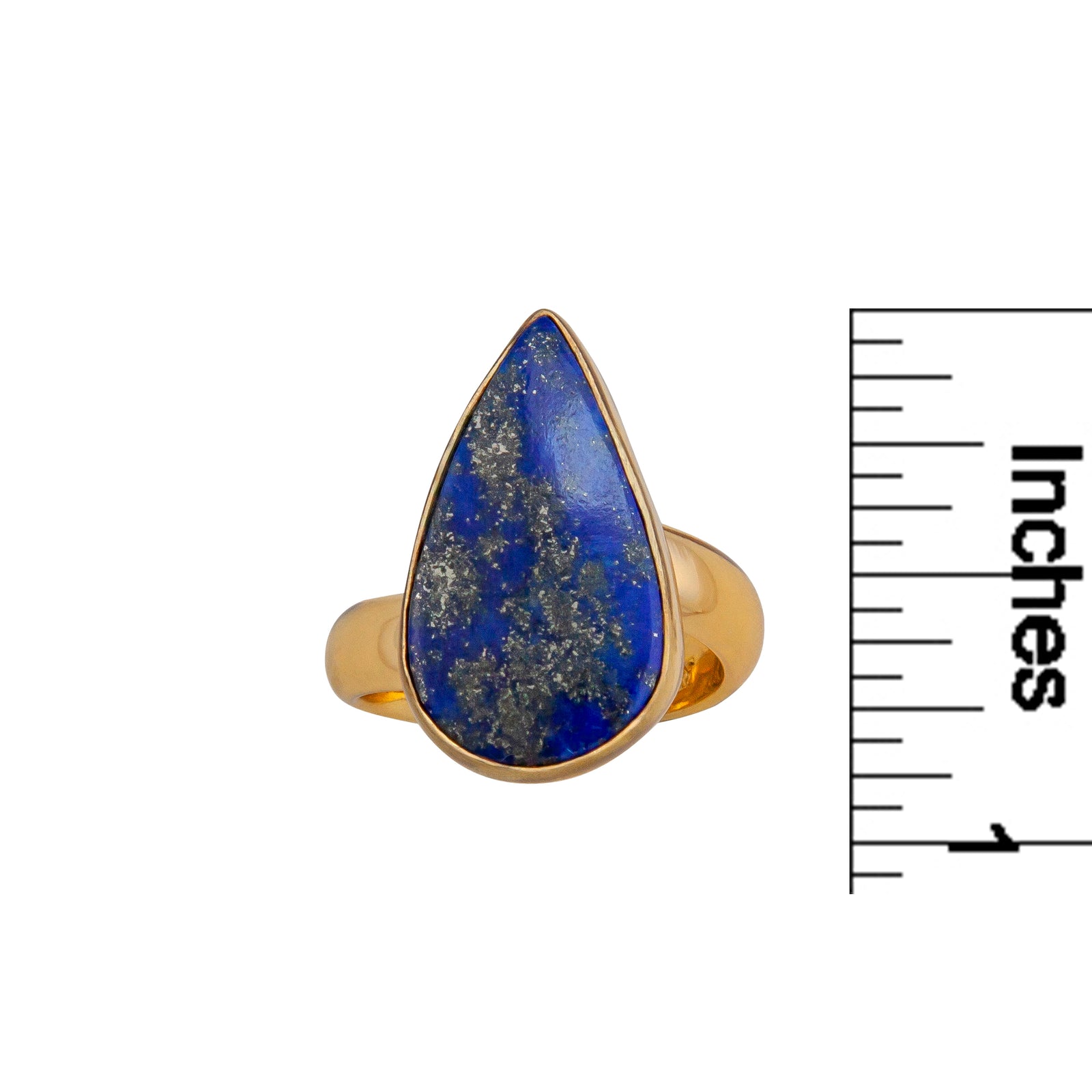 Alchemia Lapis Lazuli Teardrop Adjustable Ring | Charles Albert Jewelry