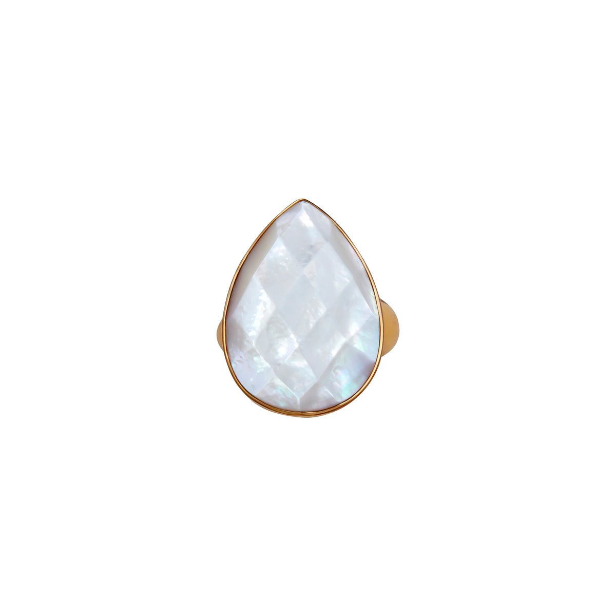Alchemia Mother of Pearl Teardrop Adjustable Ring | Charles Albert Jewelry