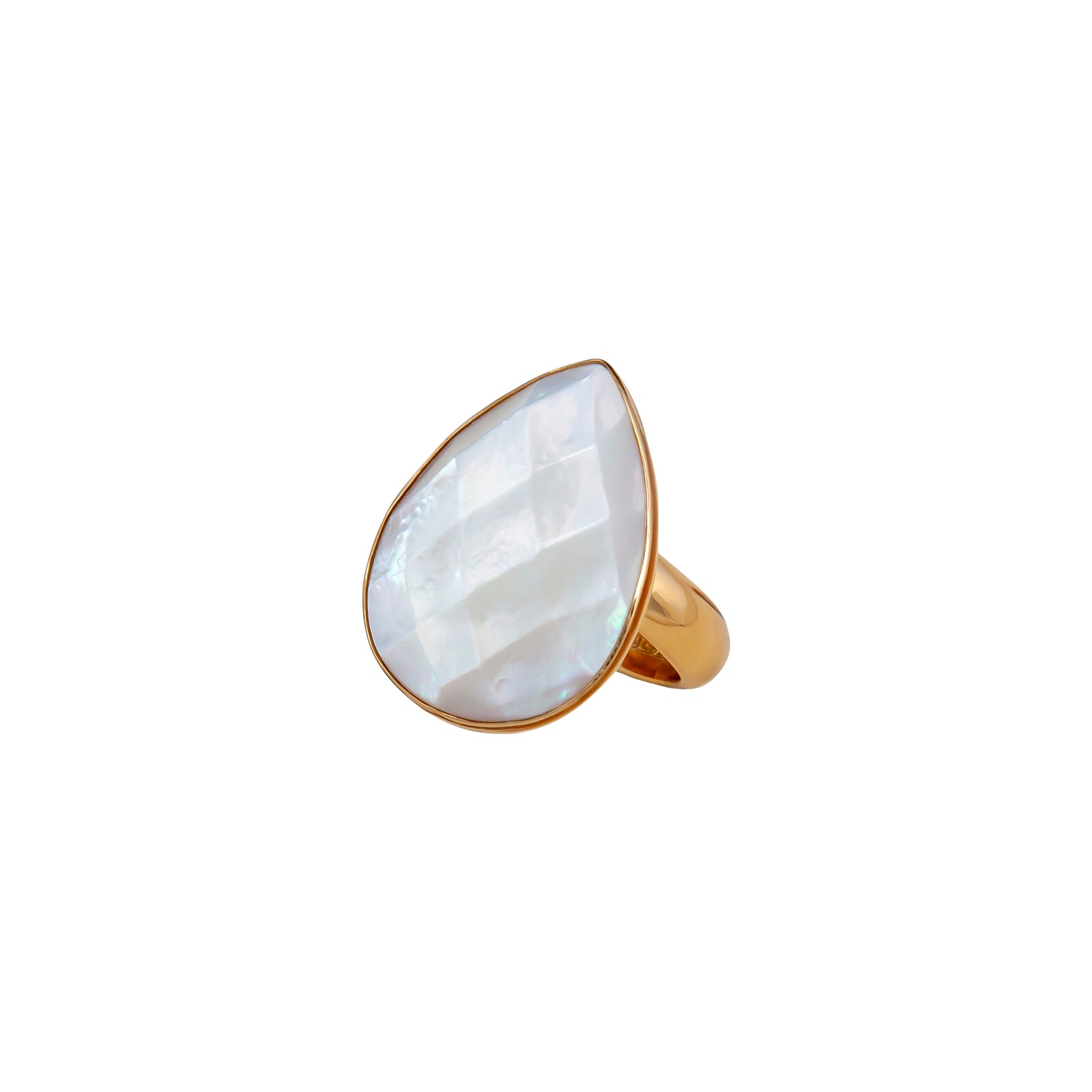 Alchemia Mother of Pearl Teardrop Adjustable Ring | Charles Albert Jewelry
