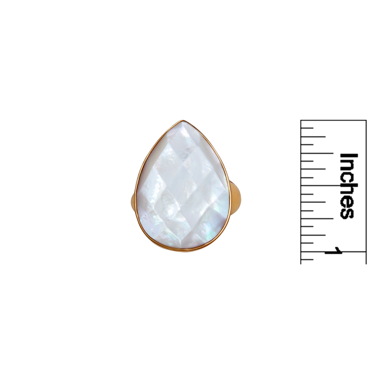 Alchemia Mother of Pearl Teardrop Adjustable Ring | Charles Albert Jewelry