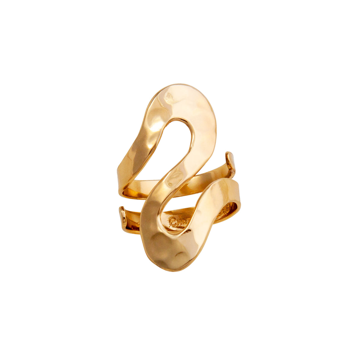 Alchemia Serpentine Hammered Adjustable Ring | Charles Albert Jewelry