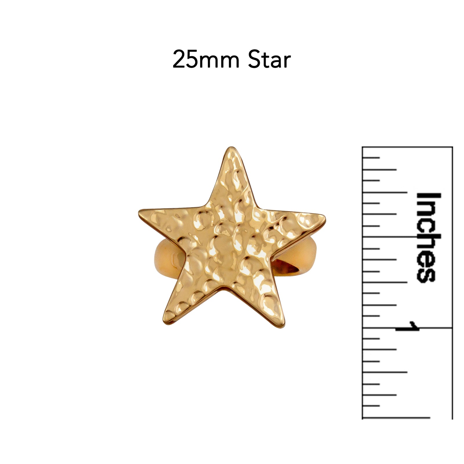 Alchemia Star Hammered Adjustable Ring