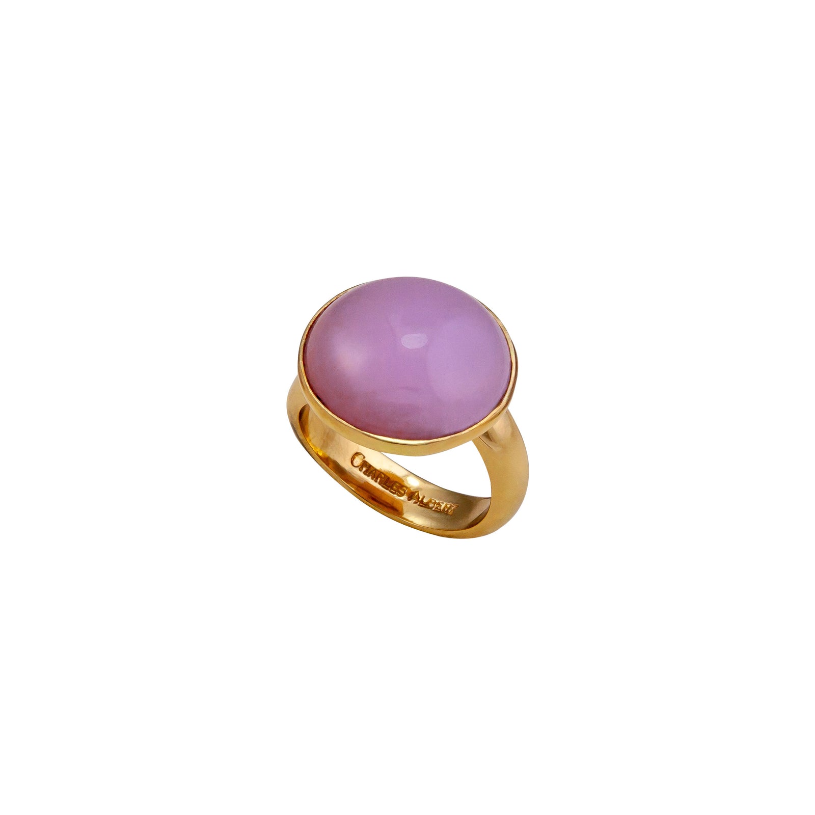 Alchemia Lilac Quartz Round Adjustable Ring | Charles Albert Jewelry