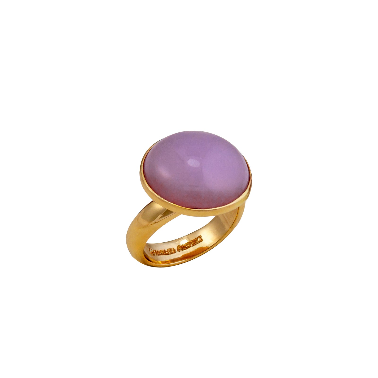Alchemia Lilac Quartz Round Adjustable Ring | Charles Albert Jewelry