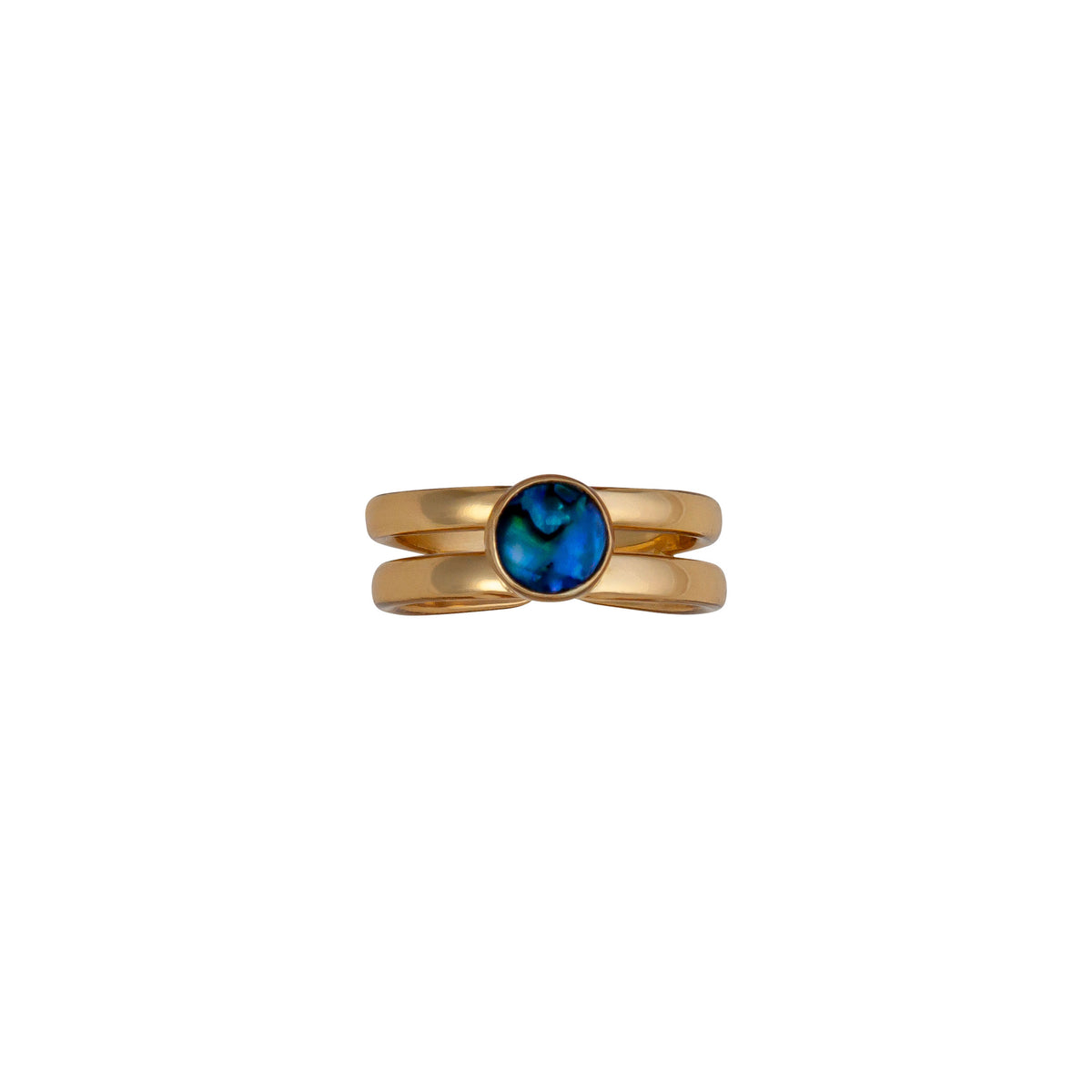 Alchemia Blue Abalone Adjustable Cuff Ring | Charles Albert Jewelry