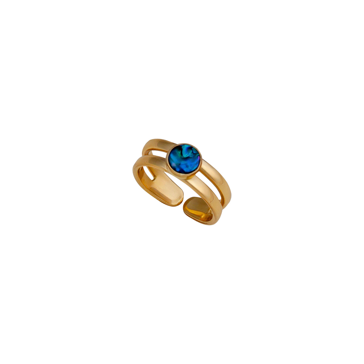 Alchemia Blue Abalone Adjustable Cuff Ring | Charles Albert Jewelry