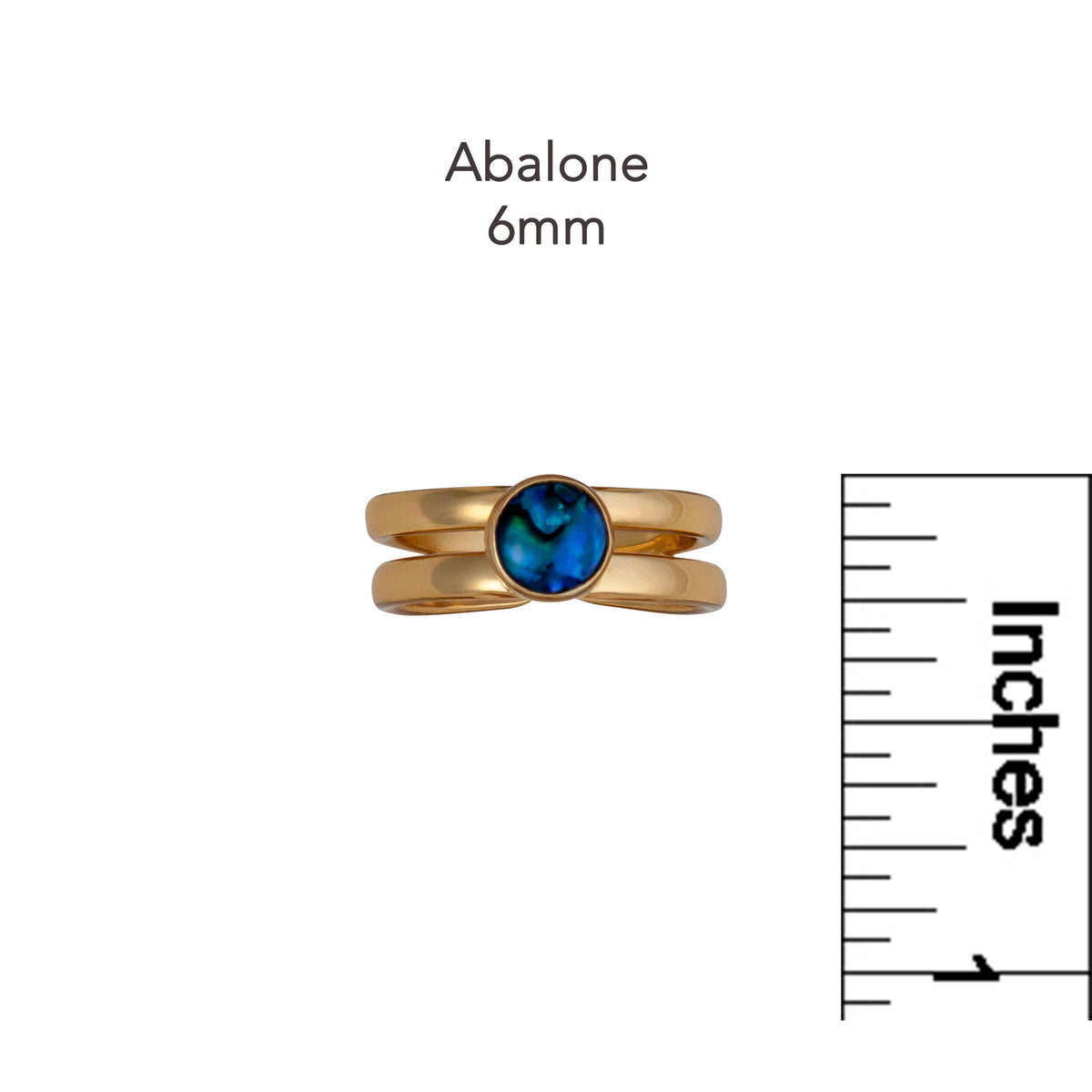 Alchemia Blue Abalone Adjustable Cuff Ring | Charles Albert Jewelry
