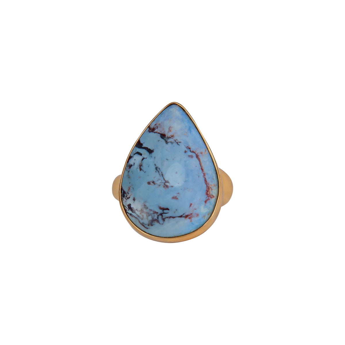 Alchemia Aztec Lapis Teardrop Adjustable Ring | Charles Albert Jewelry