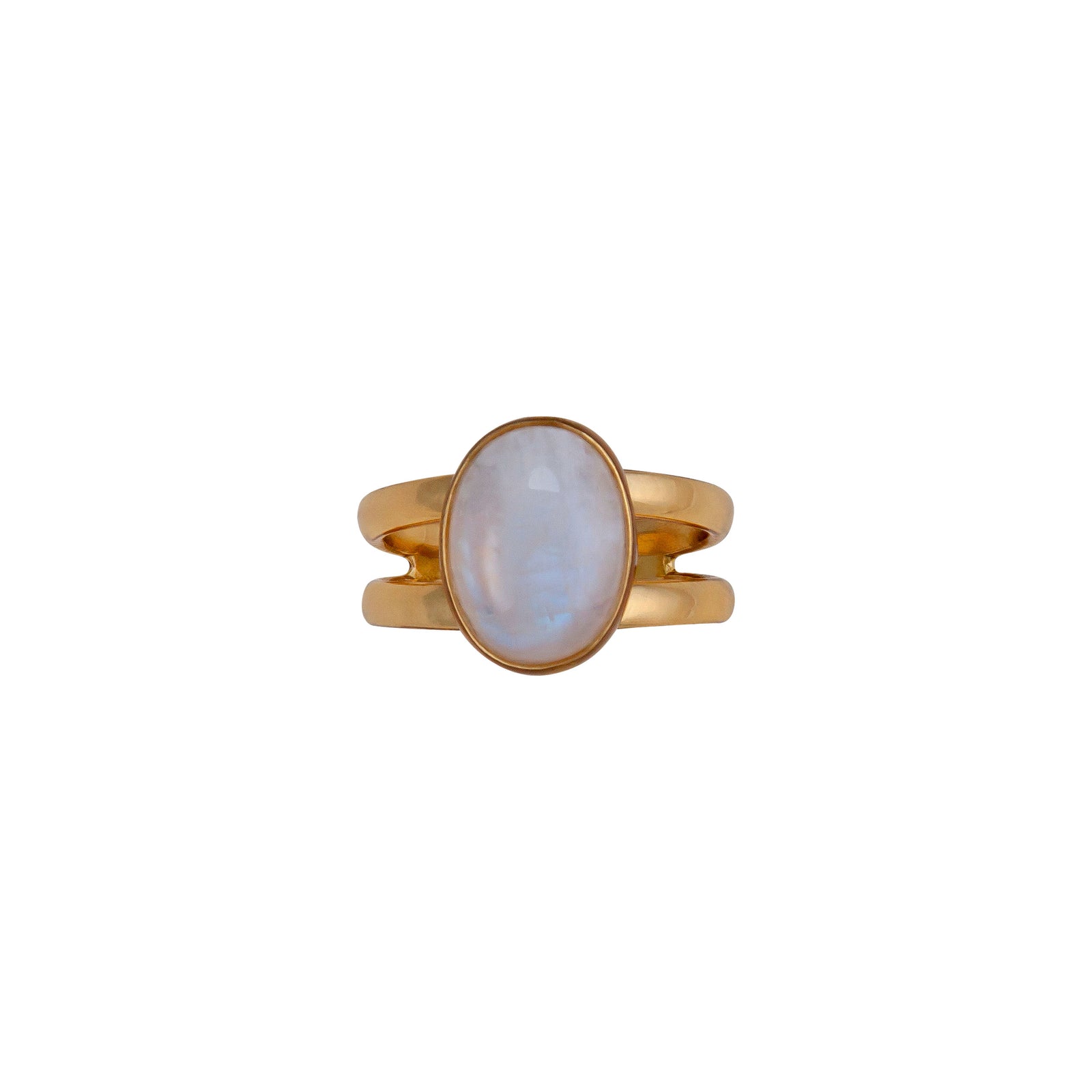 Alchemia Rainbow Moonstone Adjustable Cuff Ring | Charles Albert Jewelry
