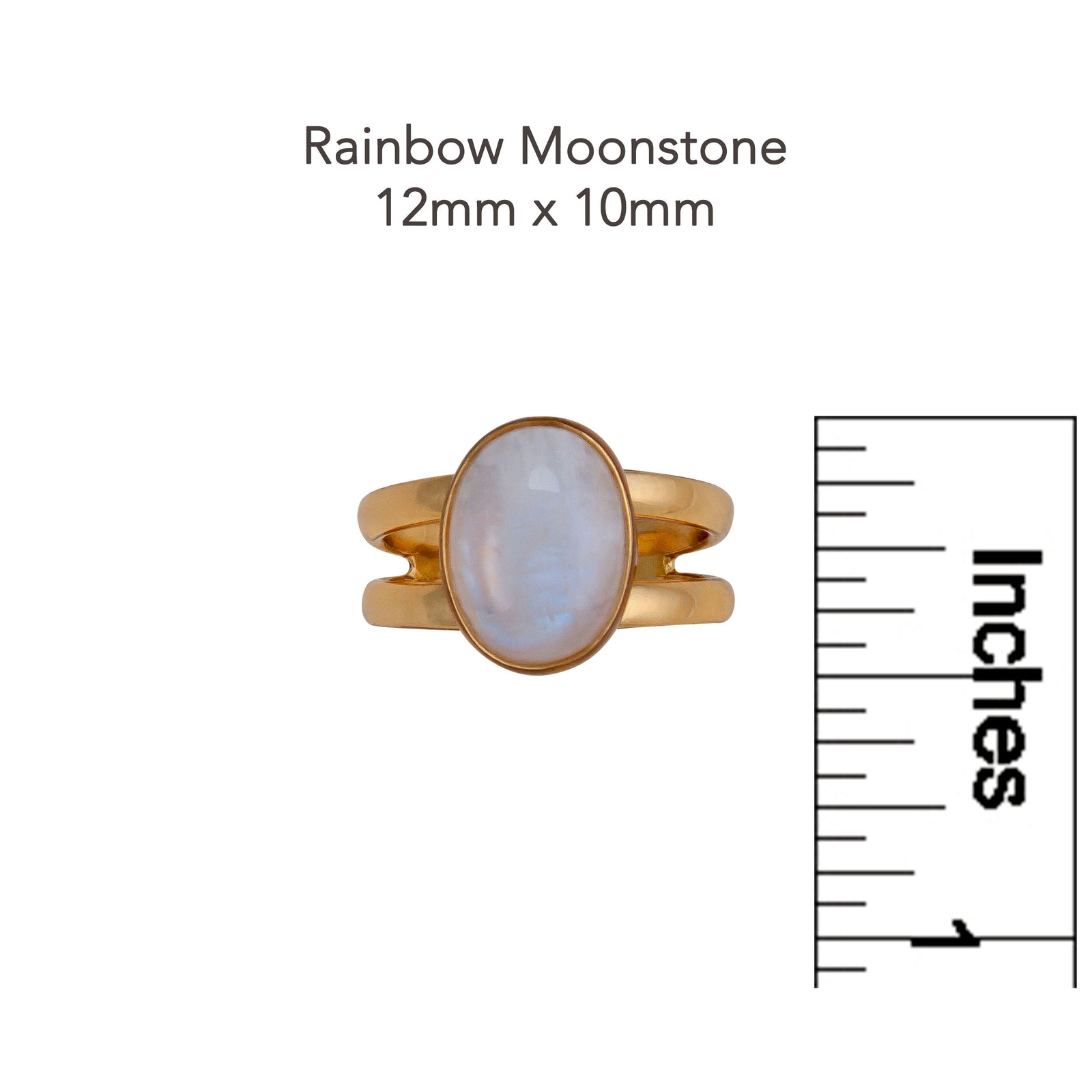 Alchemia Rainbow Moonstone Adjustable Cuff Ring | Charles Albert Jewelry