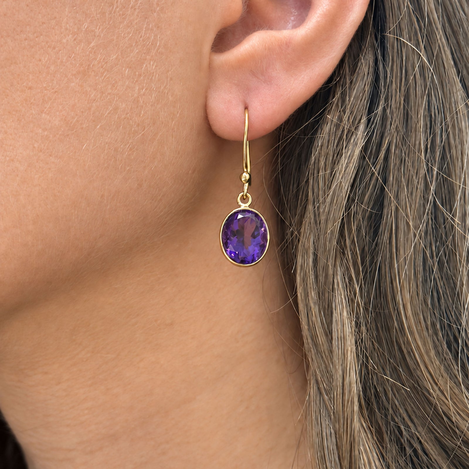 Alchemia Large Amethyst Drop Earrings | Charles Albert Jewelry