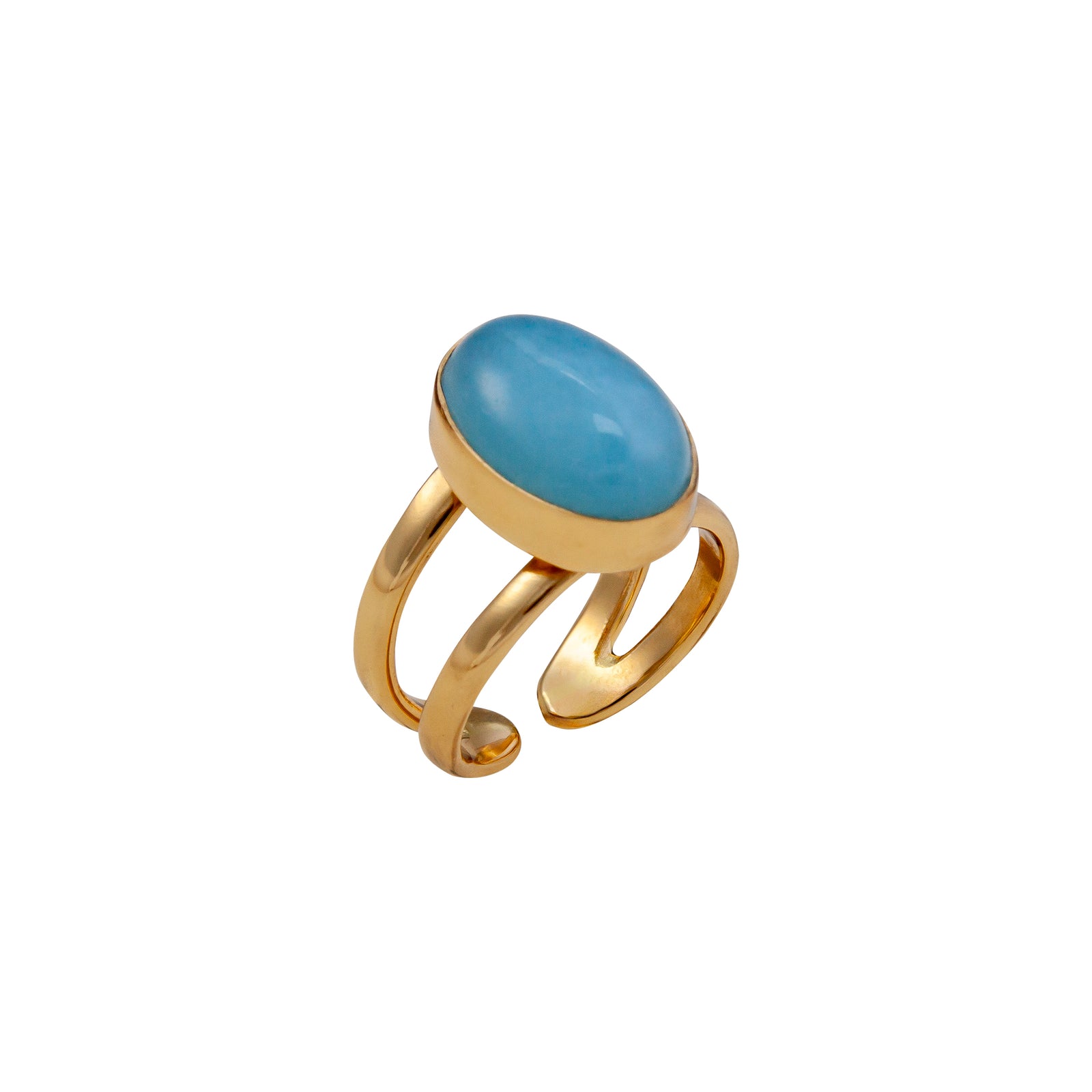 Alchemia Blue Quartz Adjustable Cuff Ring | Charles Albert Jewelry
