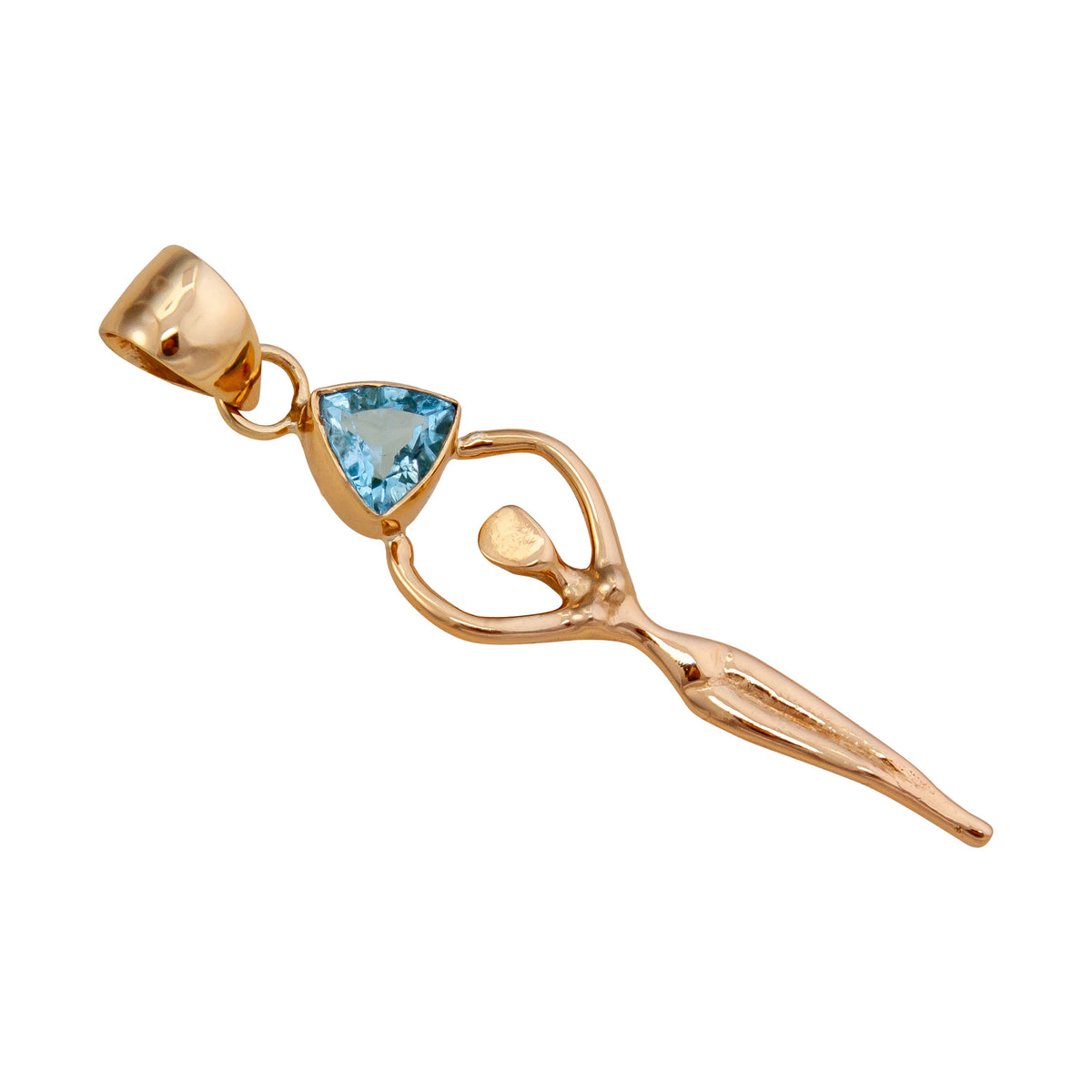 Alchemia Blue Topaz Trillion Goddess Pendant | Charles Albert Jewelry