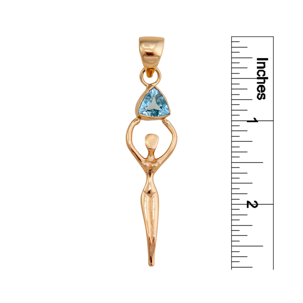Alchemia Blue Topaz Trillion Goddess Pendant | Charles Albert Jewelry